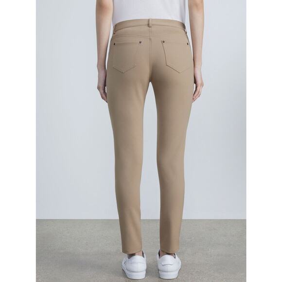 Lafayette 148 New York Stretch Mercer Ankle Slim Pant, Tan size 14 - Picture 1 of 6